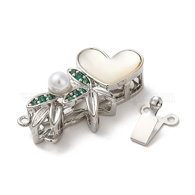 Латунные микро проложить кубического циркония ящик с застежками KK-A227-18P-1