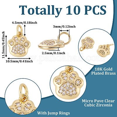 Латунные микропаве прозрачные кубические циркониевые подвески X1-RJEW-T063-38G-NF-1
