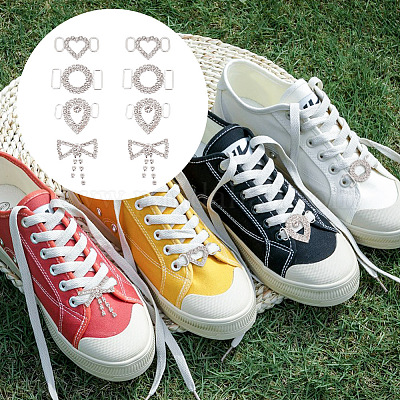 8 шт. 4-х стильные застежки-пряжки из сплава со стразами FIND-GO0001-47-1