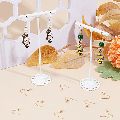 120 шт. 4 стиля французских сережек-крючков из нержавеющей стали 304 STAS-SC0008-20A-1