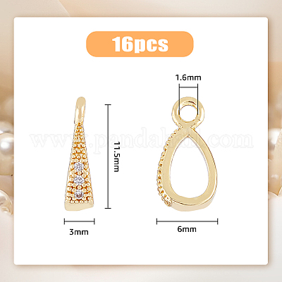 Подвески из латуни с прозрачным фианитом KK-HY0002-79-1