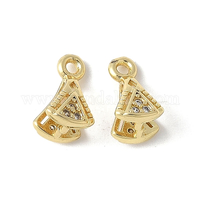 Латунь микро проложить кубический цирконий KK-D324-42G-1