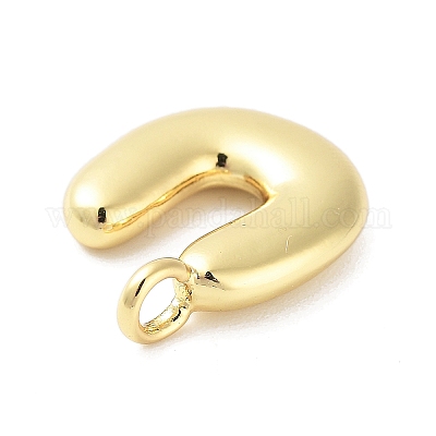 Подвески из латуни с покрытием стойки с буквами-шариками KK-C050-01G-U-1