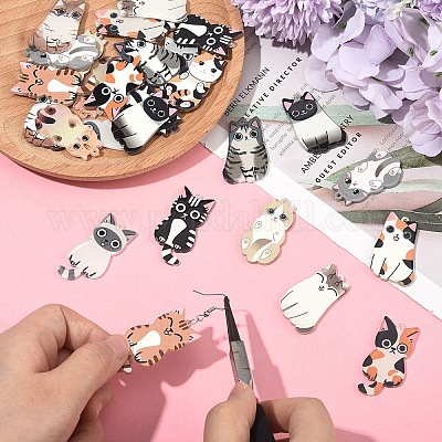 30шт 15 стиля акриловые подвески OACR-YW0002-64-1