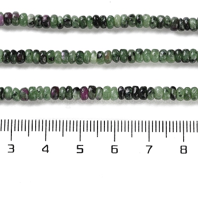 Натуральный рубин в цоизита бусин пряди G-K343-C37-01-1