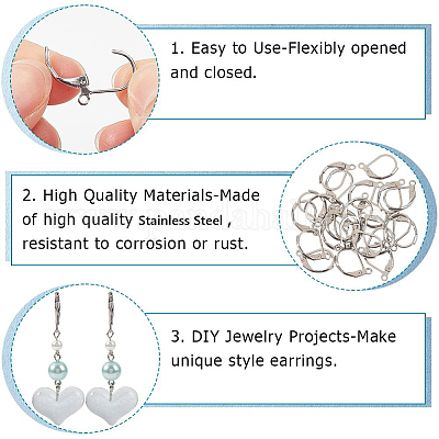 Фурнитура для сережек-гвоздиков из нержавеющей стали 304 STAS-SP0001-01B-1