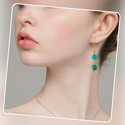 3 нити бусины ручной работы из золотистого песка в технике лэмпворк LAMP-PA0001-18A-1