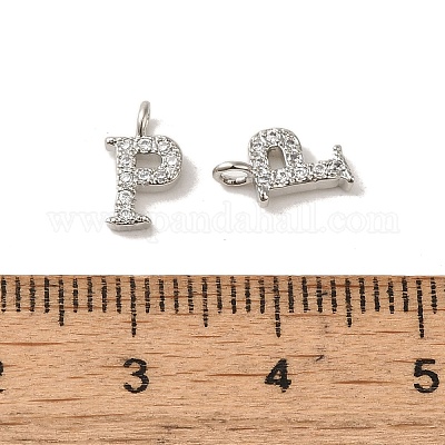 Буквица латунные микро проложить кубического циркония подвески ZIRC-F008-P-1