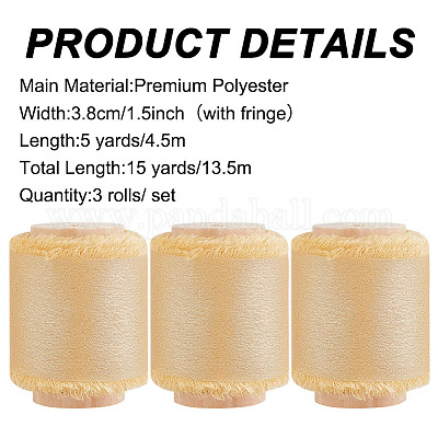 3 рулон полиэстеровой атласной ленты с потертостями OCOR-DR0001-03C-1