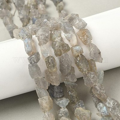 Необработанные необработанные натуральные лабрадоритные бусины G-M453-D14-1