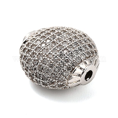 Латунные микро проложить кубического циркония бусы KK-L229-023P-02-1