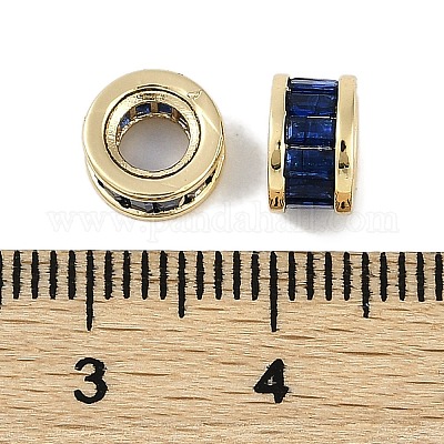 Латунные микро проложить Цирконий Европейский бисером KK-I719-20B-G-1