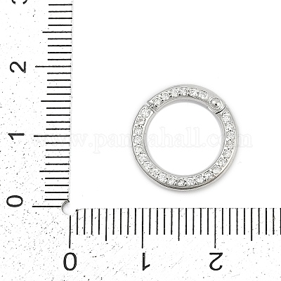 Латунь микро проложить кубический цирконий твистер застежка KK-G522-16P-1