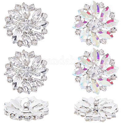 8 шт. 2-х цветные латунные пуговицы с тремя отверстиями на ножке BUTT-GF0003-57D-1