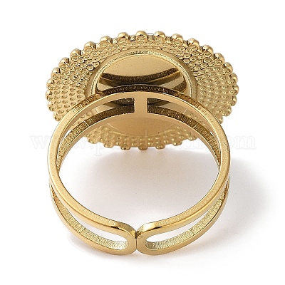 Ионное покрытие (IP) кольцо из нержавеющей стали 304 RJEW-B059-03G-03-1