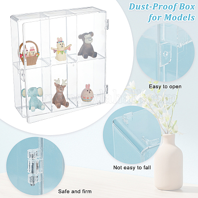 6 пластиковая витрина-органайзер для моделей с сетками AJEW-WH0472-76-1