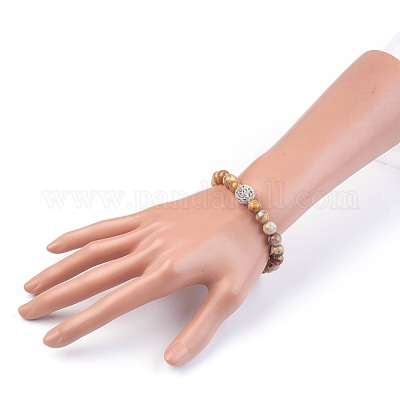 Природные смешанные камень браслеты простирания BJEW-JB03943-1