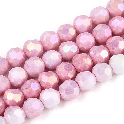 Антикоррозийные гальванические стеклянные бусины EGLA-T021-6mm-15-04-1