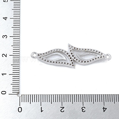 Стойка покрытие латунь микропаве прозрачный кубический цирконий лист соединительные подвески KK-A234-081P-1