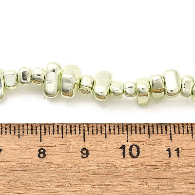 Нити синтетических немагнитных гематитовых бусин с гальваническим покрытием G-H072-D01-01F-1