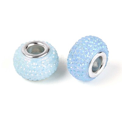 Европейские бусины из смоляных страз с большим отверстием OPDL-T003-01C-1