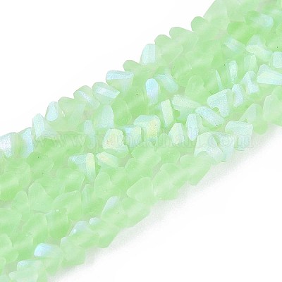 Матовые прозрачные стеклянные бусины GLAA-N054-4mm-07-1