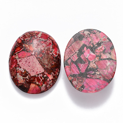 Кабошоны из имперской яшмы из синтетического золота G-R457-02C-1