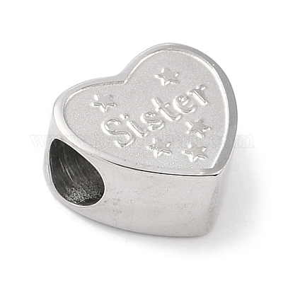 Европейские бусины из нержавеющей стали 304 STAS-K286-04G-P-1