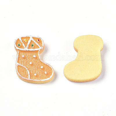 Рождественская тема из смолы декодирует кабошоны RESI-CJC0001-37A-1