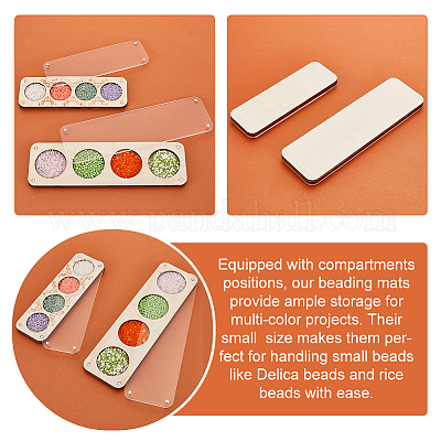 2шт 2 стиля 4/8 слота прямоугольный деревянный кейс для демонстрации бусин с магнитной крышкой ODIS-PH0001-73-1