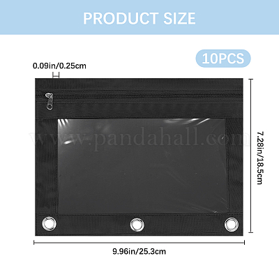 Ткань Оксфорд с легкосплавными пеналами для папки с 3 кольцом AJEW-CP0008-02B-1