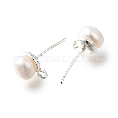 Фурнитура для сережек с натуральным жемчугом KK-B059-33S-1