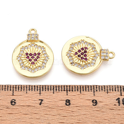 Латунные микро проложить кубического циркония подвески KK-N265-32G-1