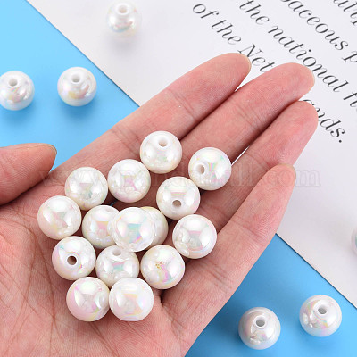 Непрозрачные акриловые бусины MACR-S370-14mm-01-1