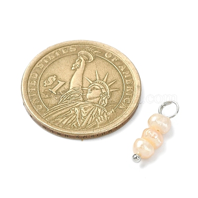 6шт 2 стиля подвески из натурального культивированного пресноводного жемчуга PALLOY-JF02265-02-1