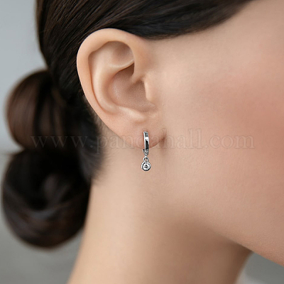 925 плоские круглые серьги-кольца из стерлингового серебра NO7575-1-1