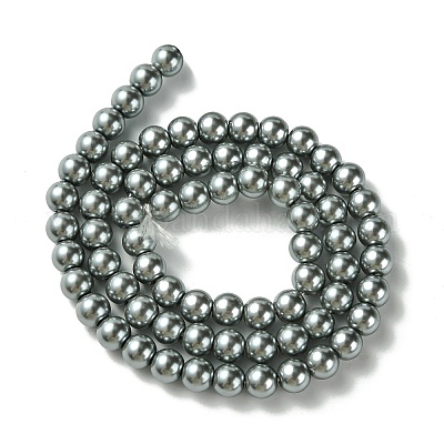 Экологичные нити жемчужных бусин из окрашенного стекла HY-A008-6mm-RB076-1