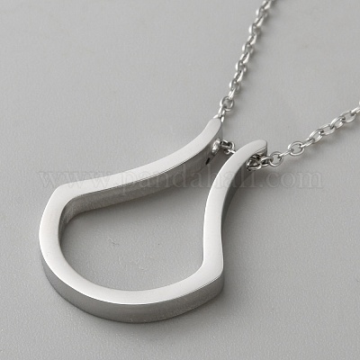 Ожерелья из нержавеющей стали NJEW-WH0035-01P-1