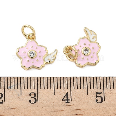 Латунные микро проложить кубического циркония подвески KK-P325-42G-1