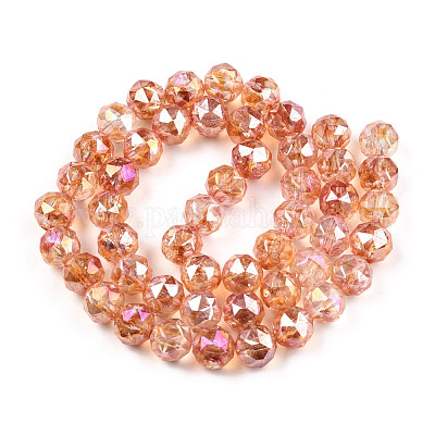 Прозрачные стеклянные бусины гальваническим пряди EGLA-N006-077H-1