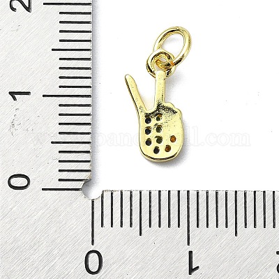 Латунные микро проложить кубического циркония подвески KK-H475-20G-02-1