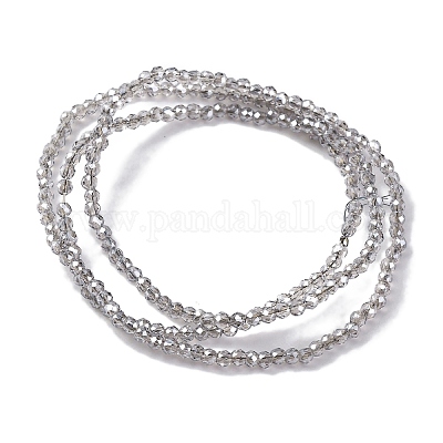 Стеклянные бусины с гальваническим покрытием  EGLA-H107-01A-PL02-1