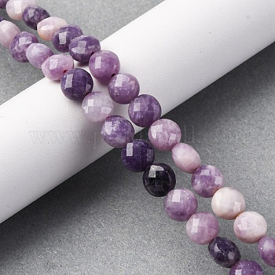 Натуральный лепидолит / пурпурный слюдяный камень бисер пряди G-C179-A38-03-1