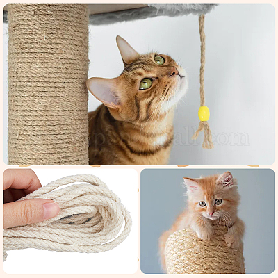 50м круглый витой джутовый шнур&nbsp;OCOR-WH20006-14B-1