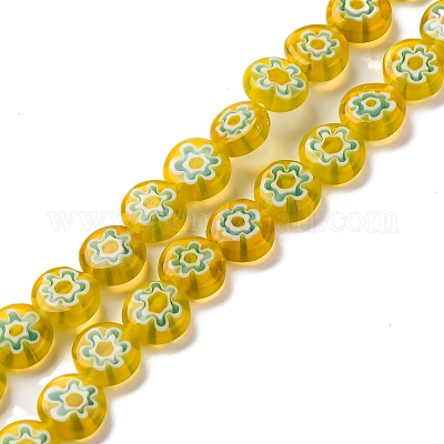 Ручной работы millefiori стеклянные бусины нитки LAMP-G164-12B-1