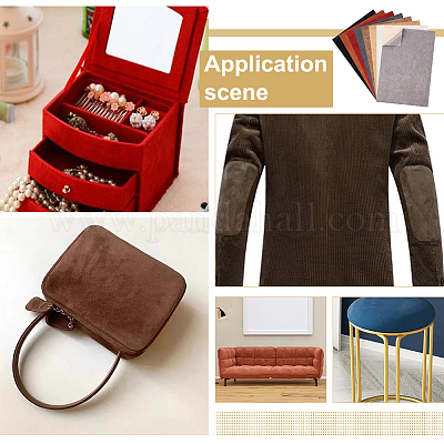 8 шт. 8-х цветная самоклеящаяся бархатная ткань DIY-BC0012-45-1