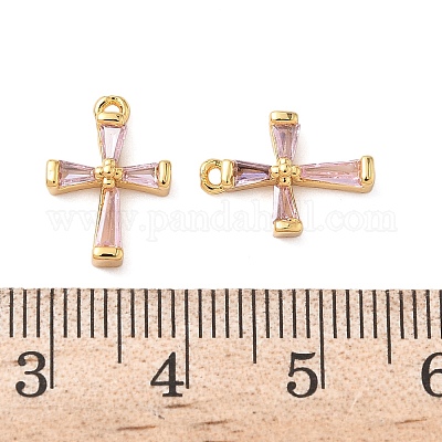 Латунные микро проложить кубического циркония подвески KK-D024-21G-1