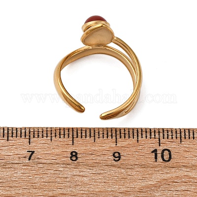 Регулируемые открытые манжетные кольца из нержавеющей стали 304 RJEW-A071-14G-1