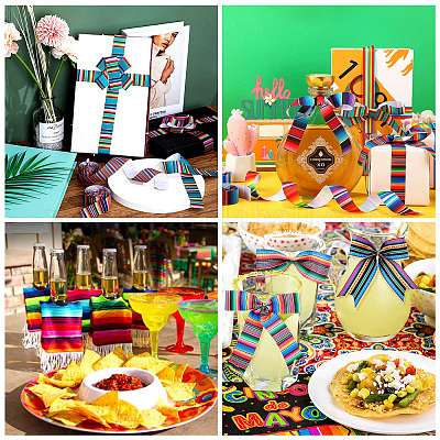 2 рулон 2 стилей в полоску с принтом из полиэфирной ленты в крупный рубчик OCOR-TA0001-37G-1