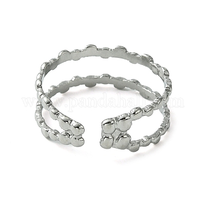 Кольцо-манжета с двумя линиями из нержавеющей стали марки 304 RJEW-L110-004P-1